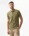Camiseta Polo Muscle Masculino Verde Cerro Oscuro XXL Chevignon