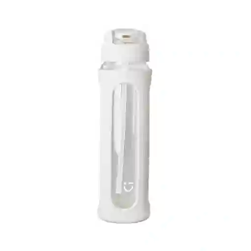 Botella Vidrio Tapa Abatible Pico Asa Blanco 580 mL Serie Miniso