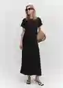 Vestido Gisal Negro Talla XL Mujer Mango