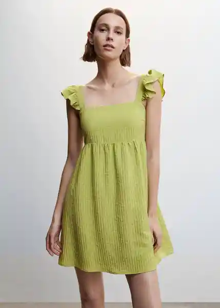 Vestido Pretty-H Verde Talla M Mujer Mango