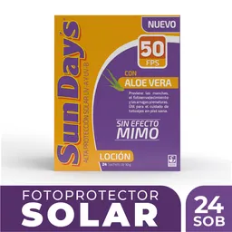 Sun Days Protector Solar Loción FPS 50 con Aloe Vera