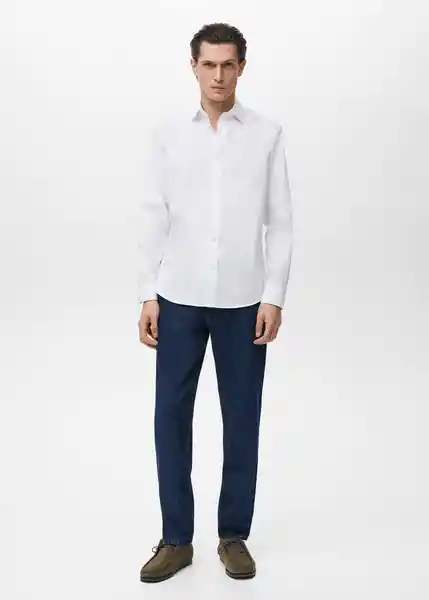 Camisa Play Blanco Talla S Hombre Mango