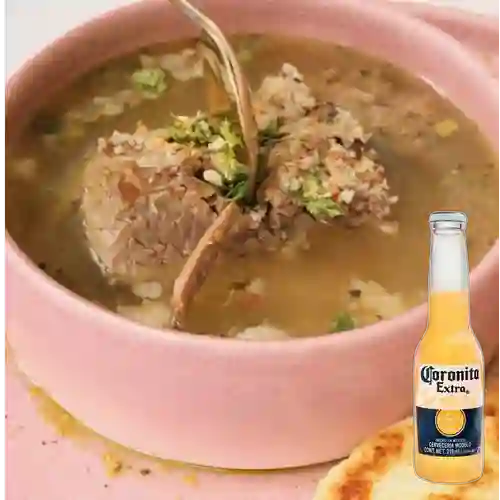 Combo Consome de Costilla + Corona 210 ml