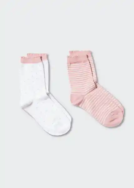 Pack Calcetines Puntos Rosa Talla 21 Niñas Mango