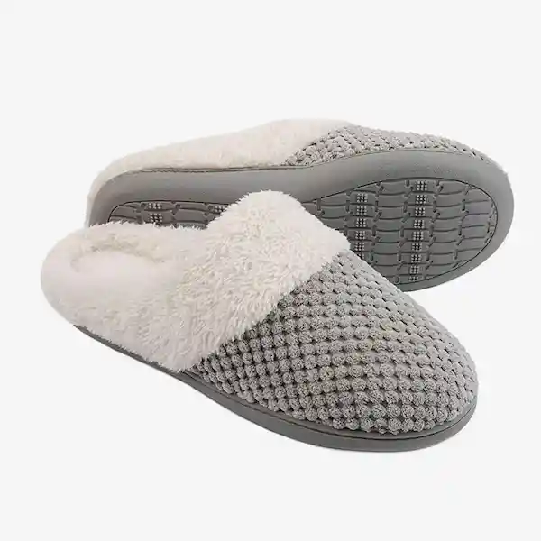 Inkanta Pantuflas Bubble Stitch Mujer Gris M