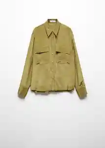 Camisa Massima Khaki Talla L Mujer Mango