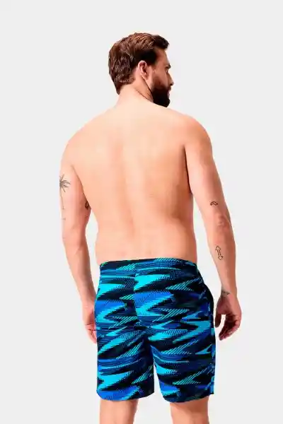 Pantaloneta Sport Printed Picton Hombre Blue 18 Talla L Speedo