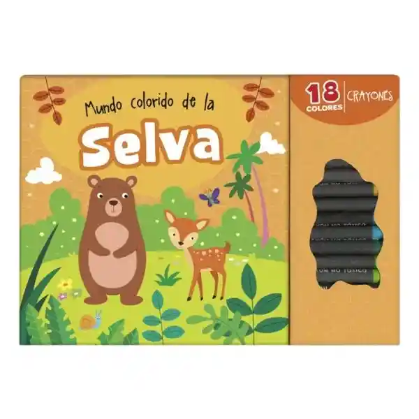 Mundo Colorido Con 18 Crayones. Selva
