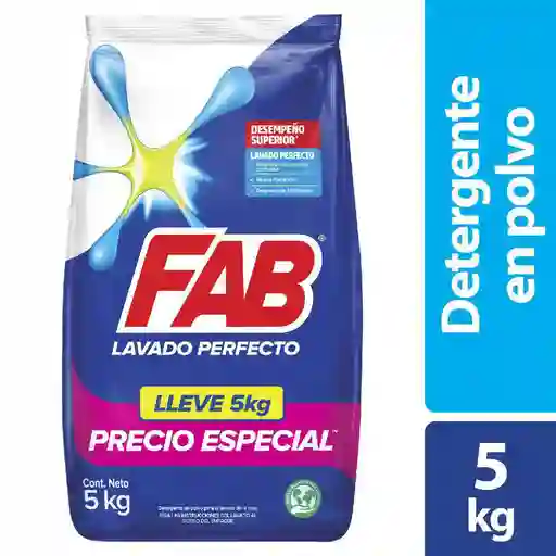 Detergente En Polvo Fab Floral 5Kg Precio Especial