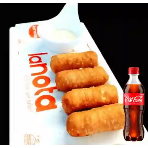 Combo Tequeños de Queso X4 + Coca Cola Original 400 ml