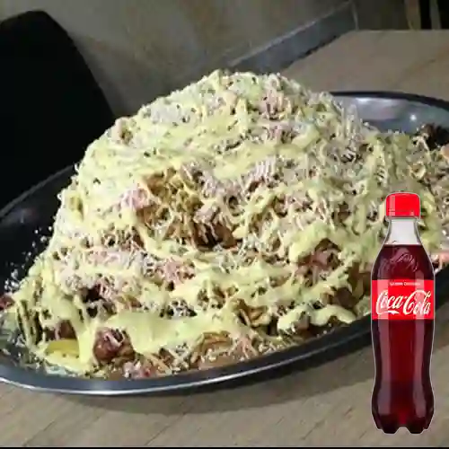 Salchipapas Del Establo +CocaCola 400ml Sabor a Elección