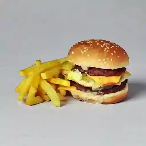 Hamburguesa Mixta con Papas
