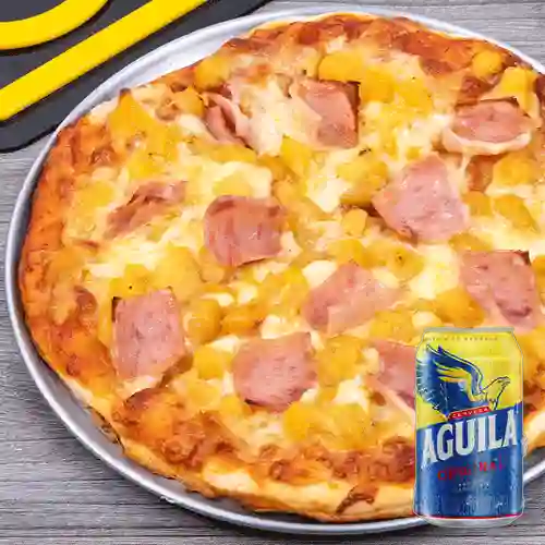 Combo Pizza Hawaiana + Aguila Original 330 ml