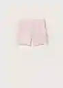 Mango Short Split Rosa Pastel Talla 18