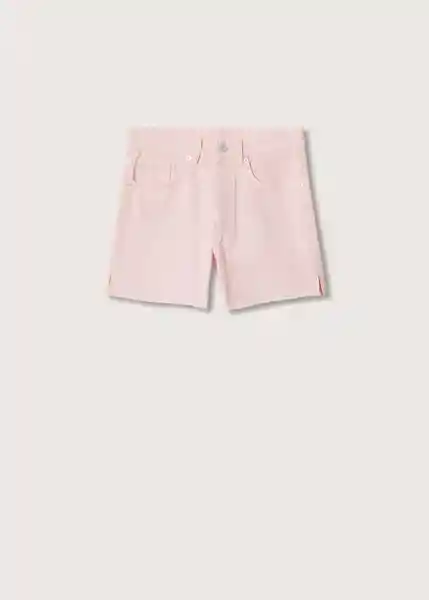 Mango Short Split Rosa Pastel Talla 18