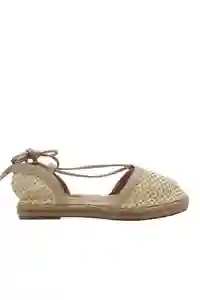 Sandalias Spadrilla Plana Gabi Beige Talla 37 Mercedes Campuzano