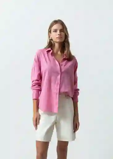 Camisa Mujer Rosa Rabano L 012G312 Naf Naf