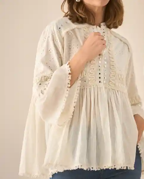 Camisa Crudo Novia Claro Talla S 613G290 Esprit