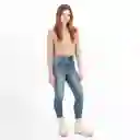 Jean Tiro Medio Bota Skinny Azul Talla 8 - 557641