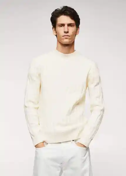 Saco Jersey Borges Off White Talla M Hombre Mango