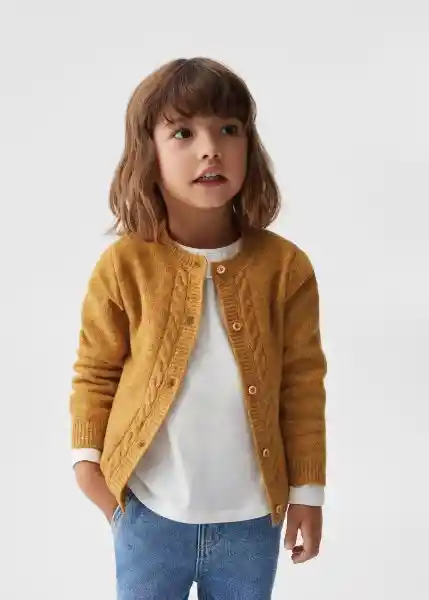 Cárdigan Inna Ocre Talla 72 Niña Mango