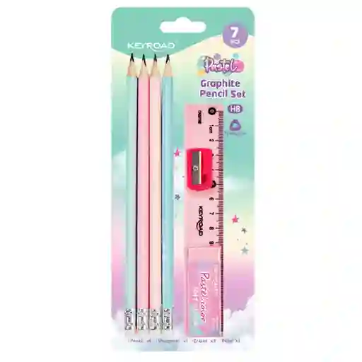 Keyroad Set Escolar en Colores Pastel Kr-972781