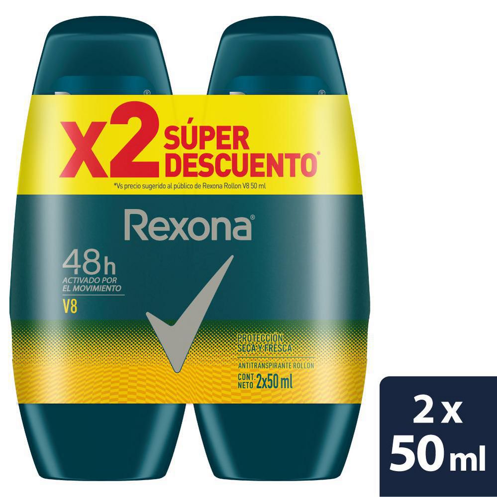Rexona Desodorante Protección seca y Fresca 2 x 50 ml