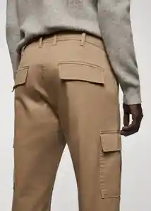 Pantalón Zeus Beige Talla 38 Hombre Mango