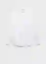 Camisa Marta Blanco Talla M Hombre Mango