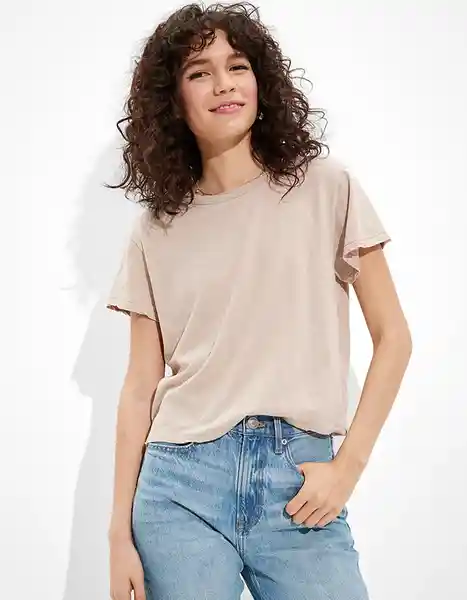 Camiseta Mujer Café Talla Small American Eagle 33757811