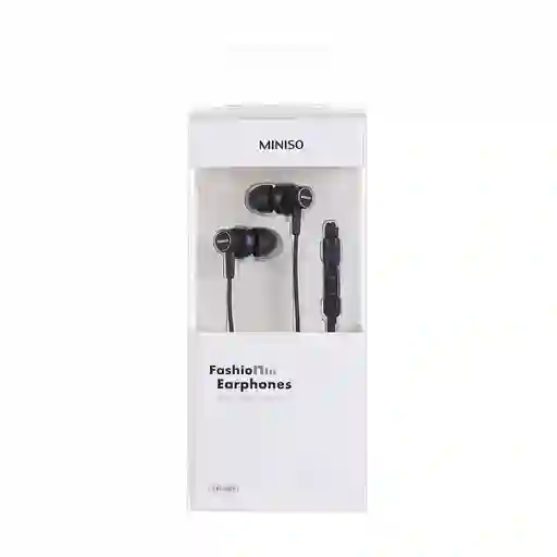 Miniso Audífonos Metálicos Stereo Negro R3