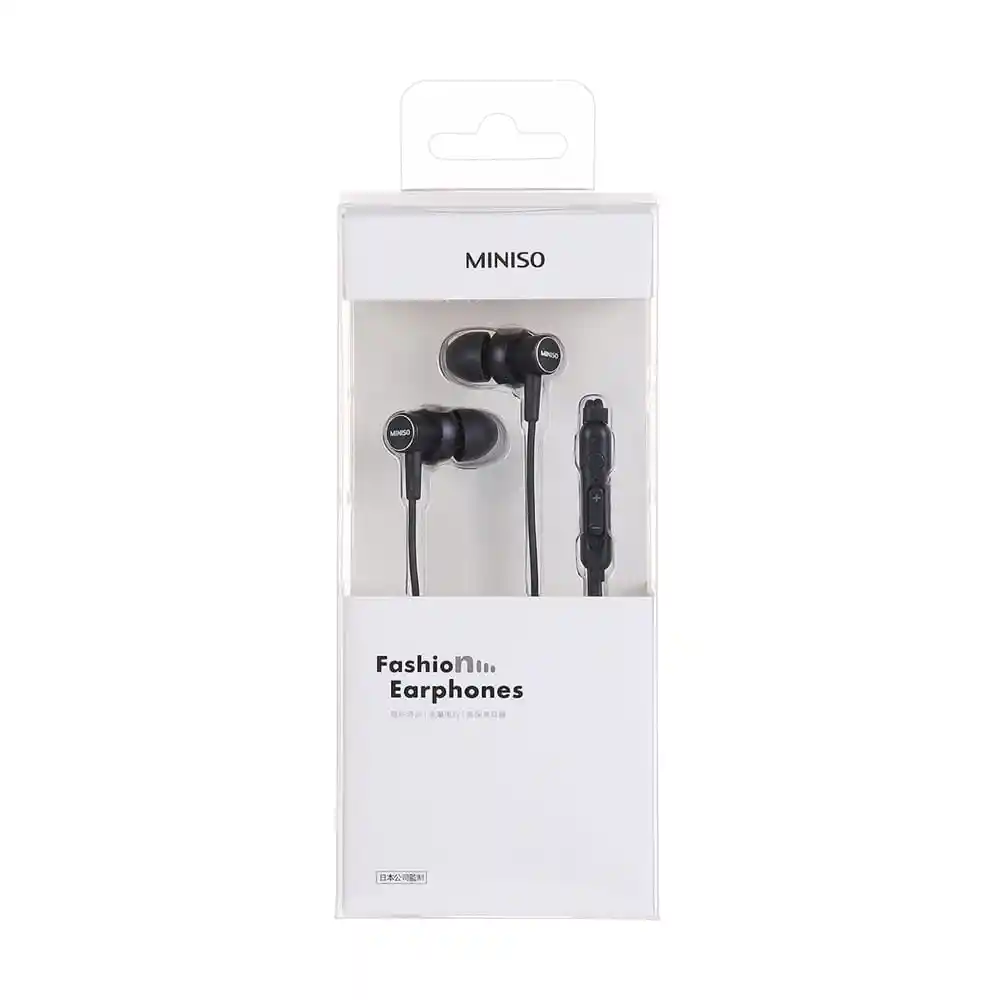 Miniso Audífonos Metálicos Stereo Negro R3