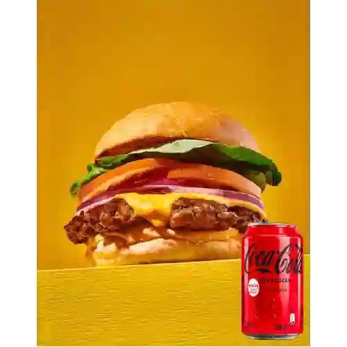 Combo Cheeseburger + Coca Cola Sin Azúcar 330ML