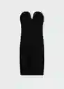 Vestido Belli Negro Talla L Mujer Mango