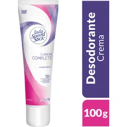 Desodorante Antibacterial Lady Speed Stick Clinical Powder Tubo 100g