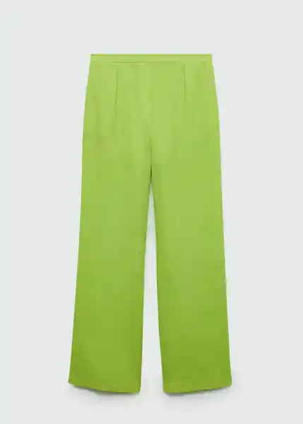 Pantalón Ramio-A Verde Talla L Mujer Mango