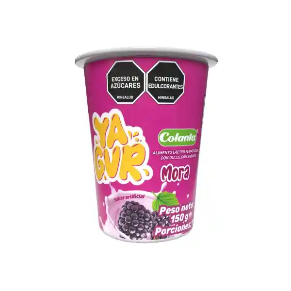 Colanta Yagur Alimento Lácteo Mora Vaso