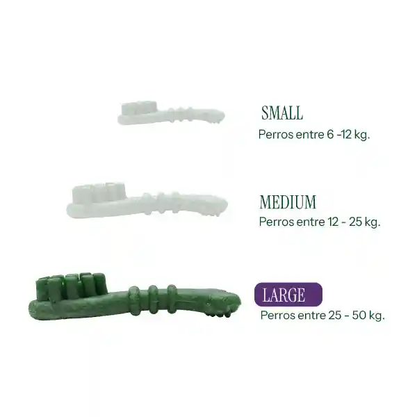 Menthic Cepillos Talla L. Snacks Dentales x 5 unidades (185 gr)