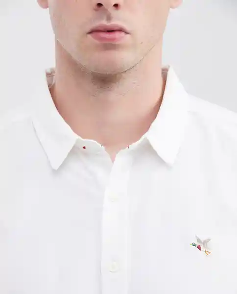 Camisa Oxford Duck Masculino Blanco 0 Claro Talla M Chevignon