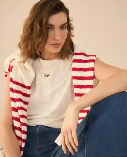 Camiseta Blanco Celaje Claro Talla M 401G011 Esprit