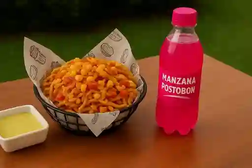 Salchipapas Salchiwey + 2 Gaseosa 400ml