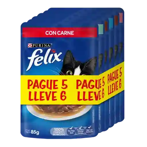 Felix Alimento Gatos Húmedo Carne