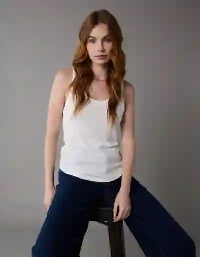 Camiseta Mujer Beige Talla Medium 6070109 American Eagle