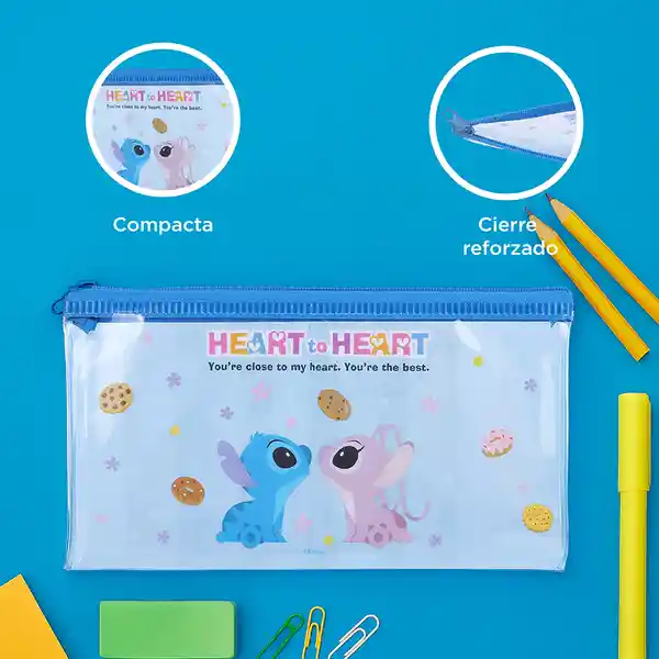 Cartuchera Lilo & Stitch Disney Azul Miniso