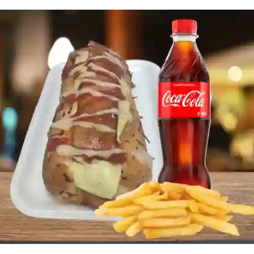 Perro Desparchado + Papas + Gaseosa