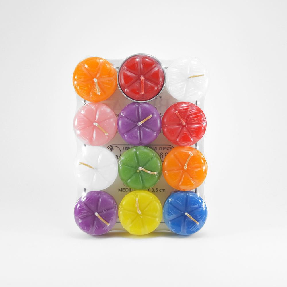 Bella Luz Velas Pebetero de Colores 12 und