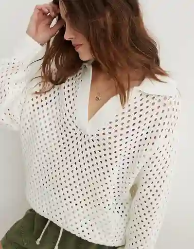 Buzo Aerie Blanco Talla X-Small American Eagle 07453195