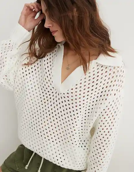 Buzo Aerie Blanco Talla X-Small American Eagle 07453195