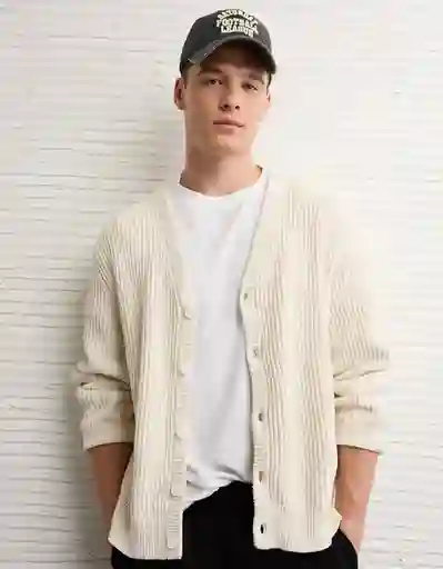 Suéter Tejido Hombre Blanco Talla Medium 2060106 American Eagle