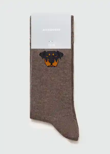 Calcetines Rott Marrón Talla 45 Hombre Mango
